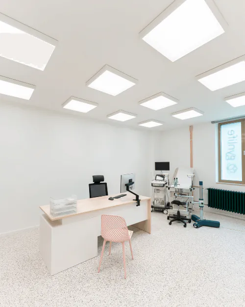 Vyšetřovna s ultrazvukem v ordinaci GynLife